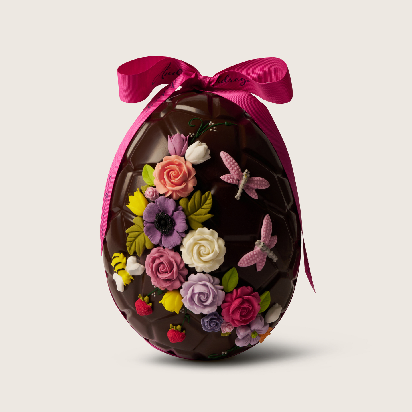 Dark English Spring Garden Hand-Decorated Egg