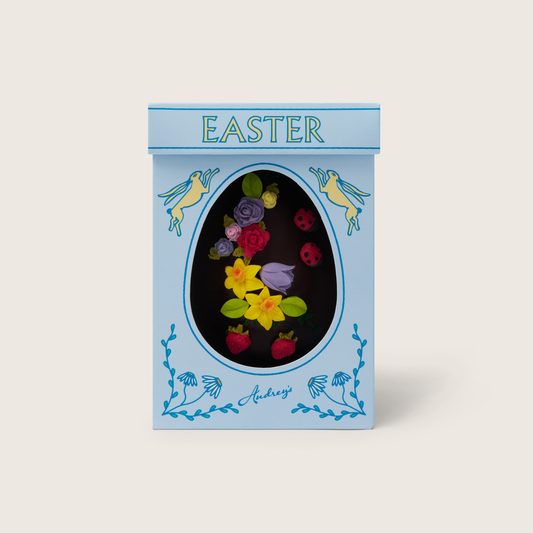 Dark English Spring Garden Hand-Decorated Egg