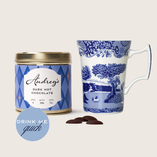 Audrey's x Spode: Blue Italian Mug & Hot Chocolate Tin
