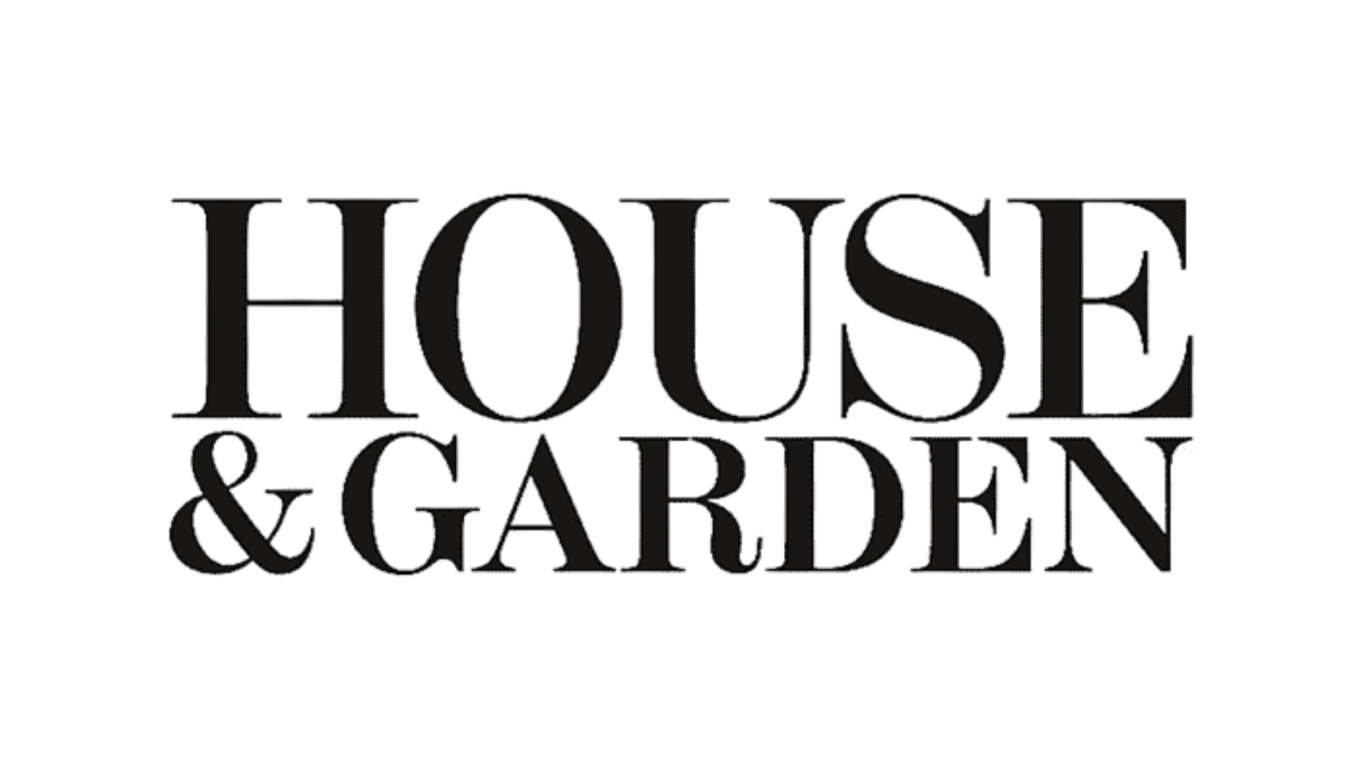 Logo of 'House & Garden' on a white background